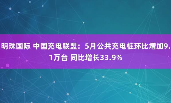 明珠国际 中国充电联盟：5月公共充电桩环比增加9.1万台 同比增长33.9%